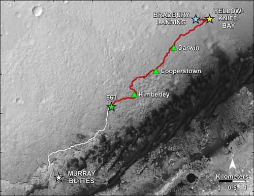 Путь марсохода Curiosity Путь марсохода Curiosity