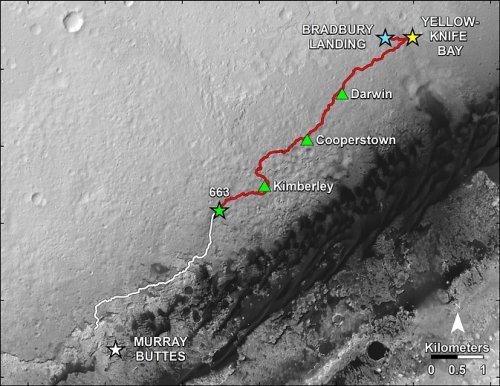 Путь марсохода Curiosity