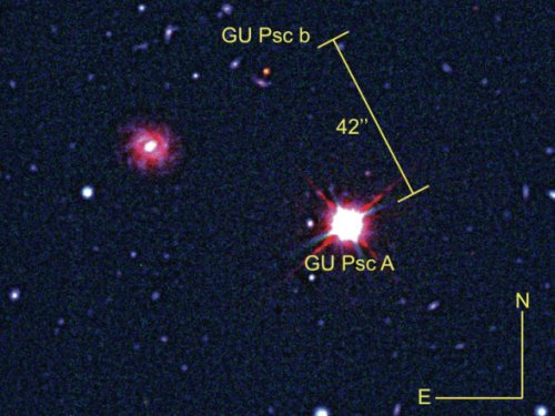 Положение планеты GU Psc b Положение планеты GU Psc b