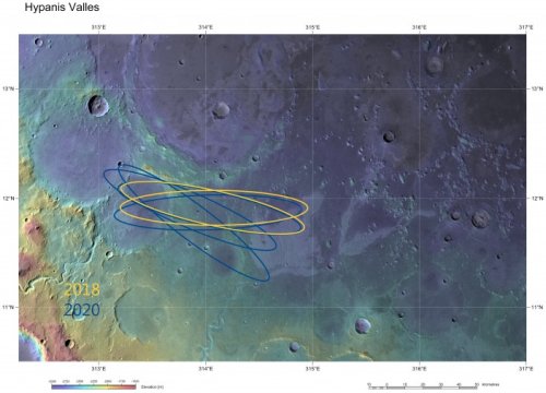 Место Hypanis Vallis Место Hypanis Vallis