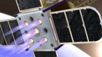 Наноспутник CubeSat с двигателями Наноспутник CubeSat с двигателями