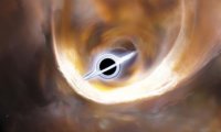 Черная дыра в облаке газа Черная дыра в облаке газа