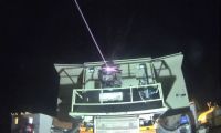 Выстрел лазера системы Iron Beam