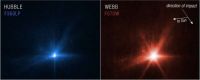 Снимки телескопов Hubble и James Webb