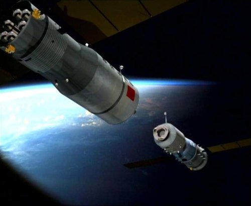 Стыковка с модулем Tiangong-1 Стыковка с модулем Tiangong-1