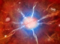 Центральная галактика скопления Phoenix Cluster Центральная галактика скопления Phoenix Cluster